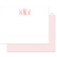 Steel Gray Script Monogram Flat Note Cards Image 5 of 6